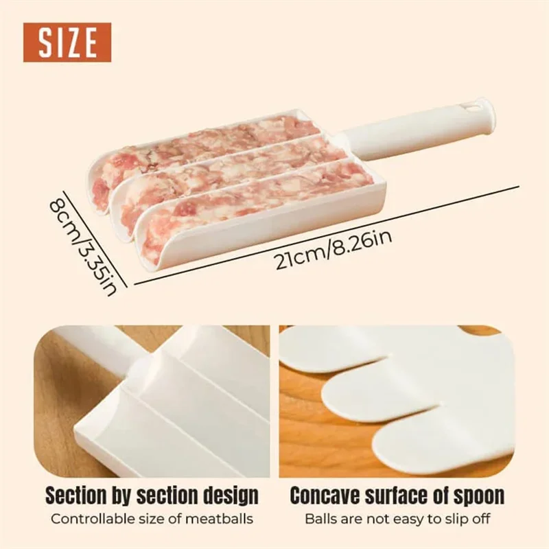 Creative Kitchen Triple Meatball Maker Useful Meatball Maker Machine Fish Ball Set DIY Home Cooking Tool Kitchen Accessories