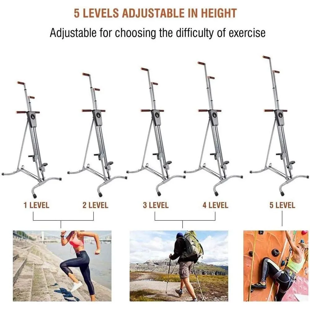 Vertical Climber Combines Resistance Training with LCD Display