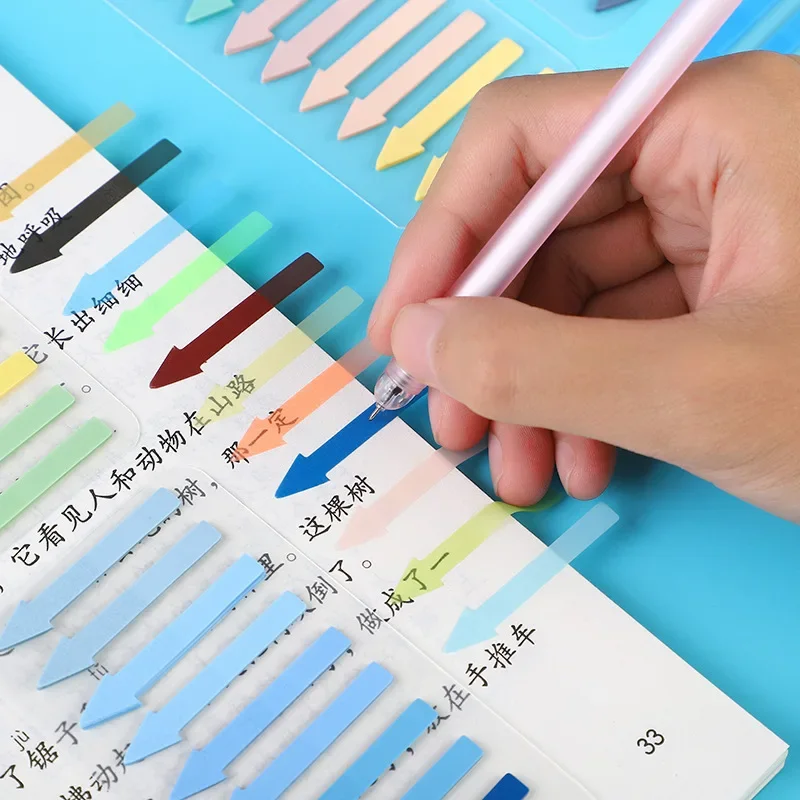 2400 Sheets Transparentes Sticky Notes Self-Adhesive Annotation Read Books Bookmarks Tabs Notepad Aesthetic Stationery 5