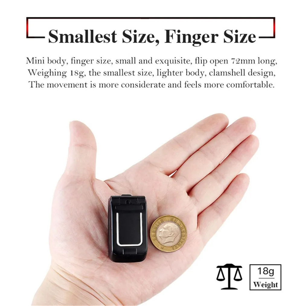 J9 Smallest Clamshell Phone 0.66