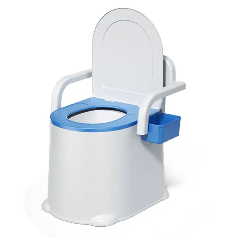 Bedside Commode Portable Squat Toilet Heavy Duty Bedside Toilet Non Slip Portable Commode Toilet with Armrest for Seniors 5