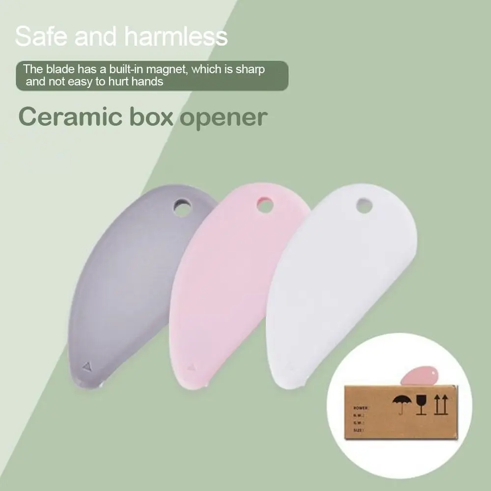 Ceramic Blade Safety Cutter Mini Express Box Cutter Keychain Package Opener Art Utility Knife Stationery Office School Supplies