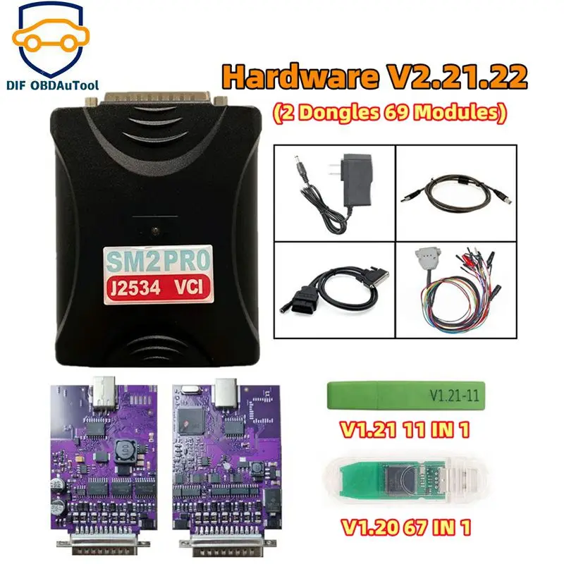 SM2 PRO J2534 VCI Firmware V2.21.22 For Toyota OBD2 ECU Programmer Tool Read&Write V1.20 V1.21 Support 69Protocols&12V/24V