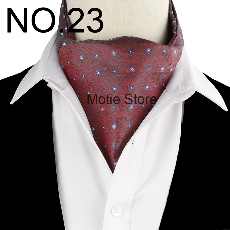 Heißer Verkauf Herren Krawatte Schal Vintage Jacquard Paisley Cashew Britischen Gentleman Luxus Schal Fit Hochzeit Party Business Zubehör – Detail 24