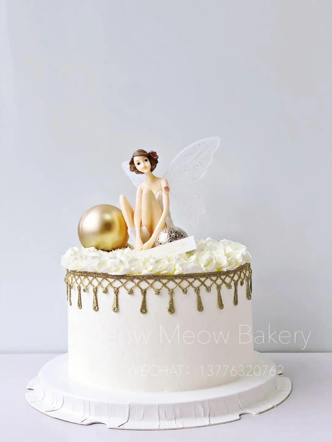 3 stücke Fee Mini Figur Ornament Blume Thema Party Liefert Schmetterling Mädchen Geburtstag Party Dekorationen Engel Kuchen Topper – Detail 6