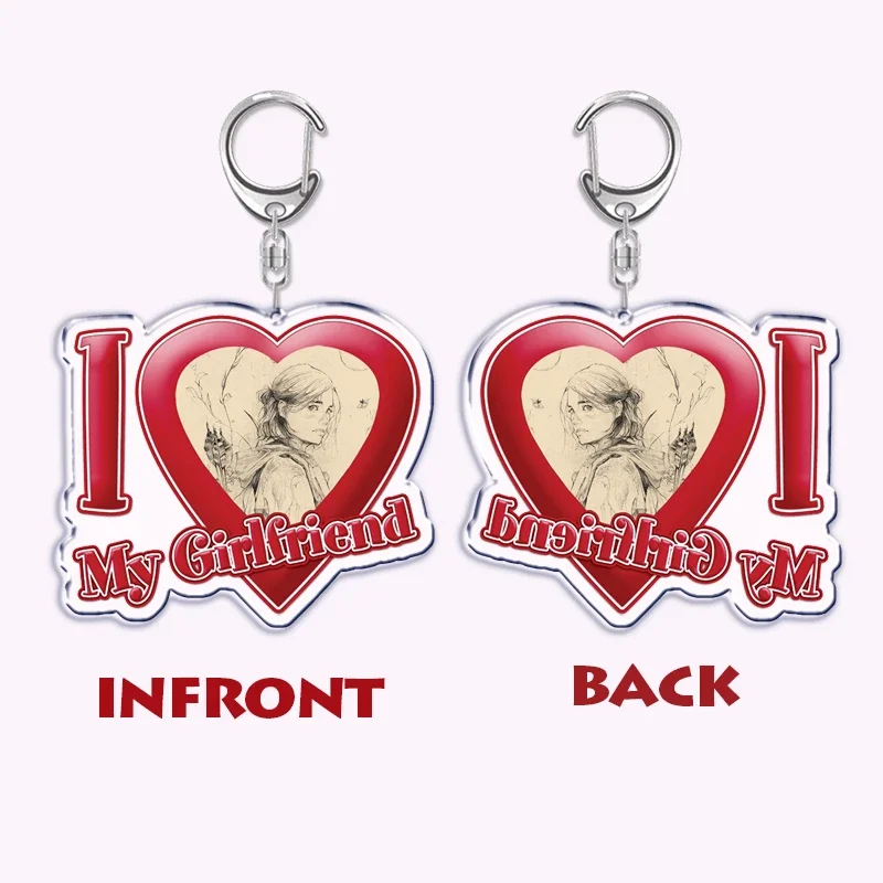 Game The Last of Us I Love My Boyfriend Girlfriend Keychain for Women Joel Ellie Key Chain Ring Keychains Jewelry Fans Gifts