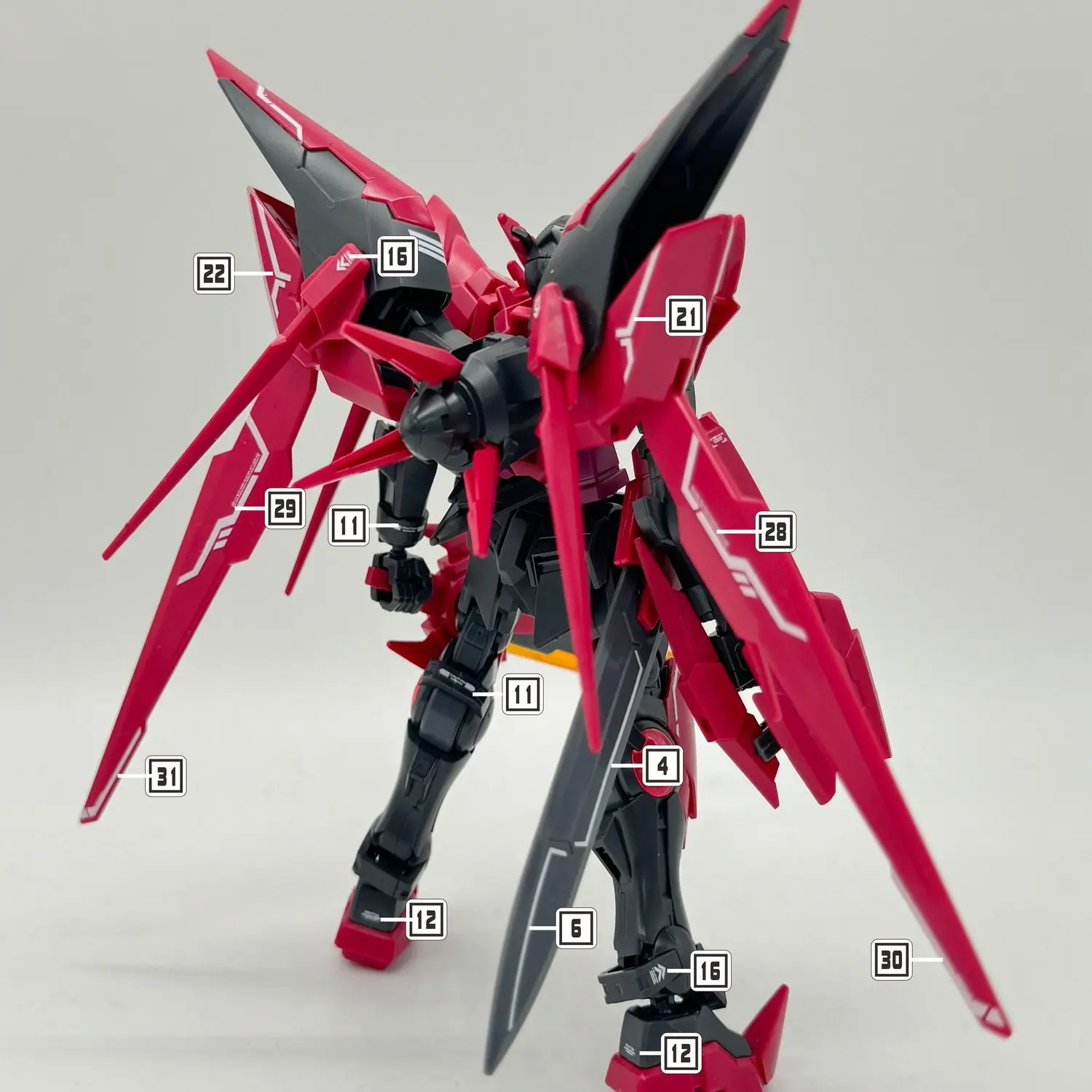 마스터 데칼 H150 HGBF 1/144 빌드 파이터 건담 엑시아 다크 매터 DIY 모델용 형광 고정밀 워터슬라이드 데칼
