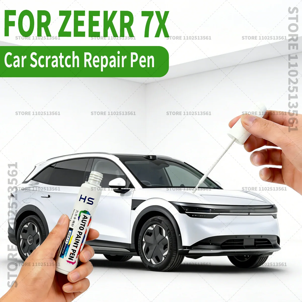Für 2024-2025 ZEEKR 7X (PMA2+) Schwarz Weiß 104707 Blau Grau Braun Grün Autolack-Reparaturstift Lackkratzer-Reparaturzubehör – Detail 1