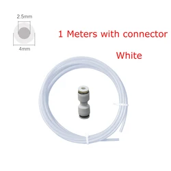 High-Quality PTFE Tube for 3D Printing Applications - 4m White/Grey (WH 1meter connector)