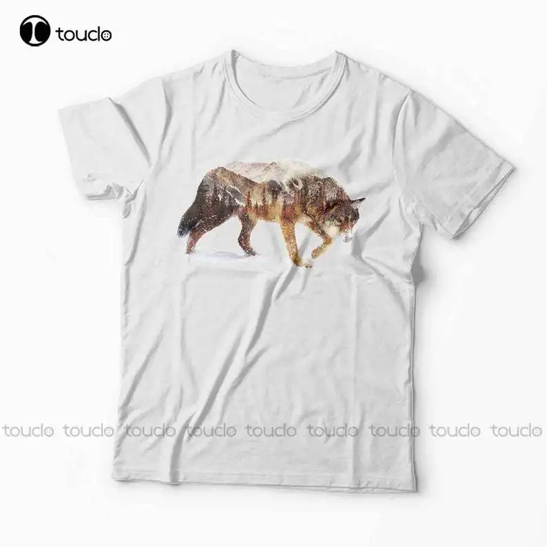 New Wolf And Forest Shirt Wolf T Shirt Animal Shirt Spirit Animal Shirt Nature T Shirt Wolf Print Cotton T Shirt Tee Shirt