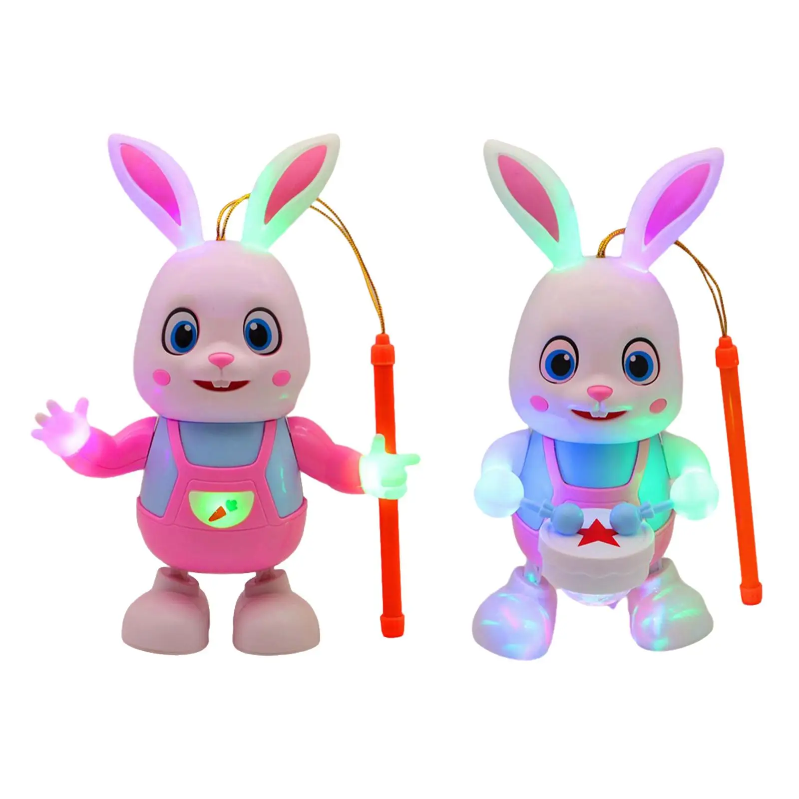 

DIY Rabbit Lantern Handheld Multiuse Lightweight Electronic Bunny Lantern for Indoor Outdoor Wedding New Year Party Ornament