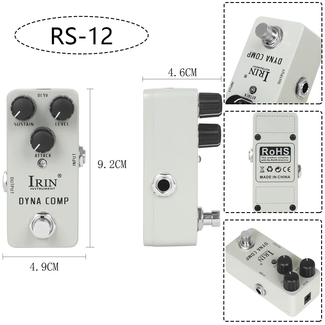 IRIN NEUE Guitarra Effekt Pedal Kompression Fuzz Overdrive Distortion Boost Bass True Bypass Pedale Elektrische Gitarre Zubehör – Detail 25
