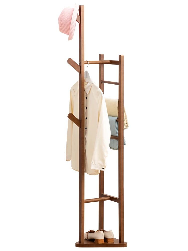 Real Wood Clothes Hanger for Home Use Children's Clothing Storage Ra Multi-Functional Dormi Storage Organizer Tool