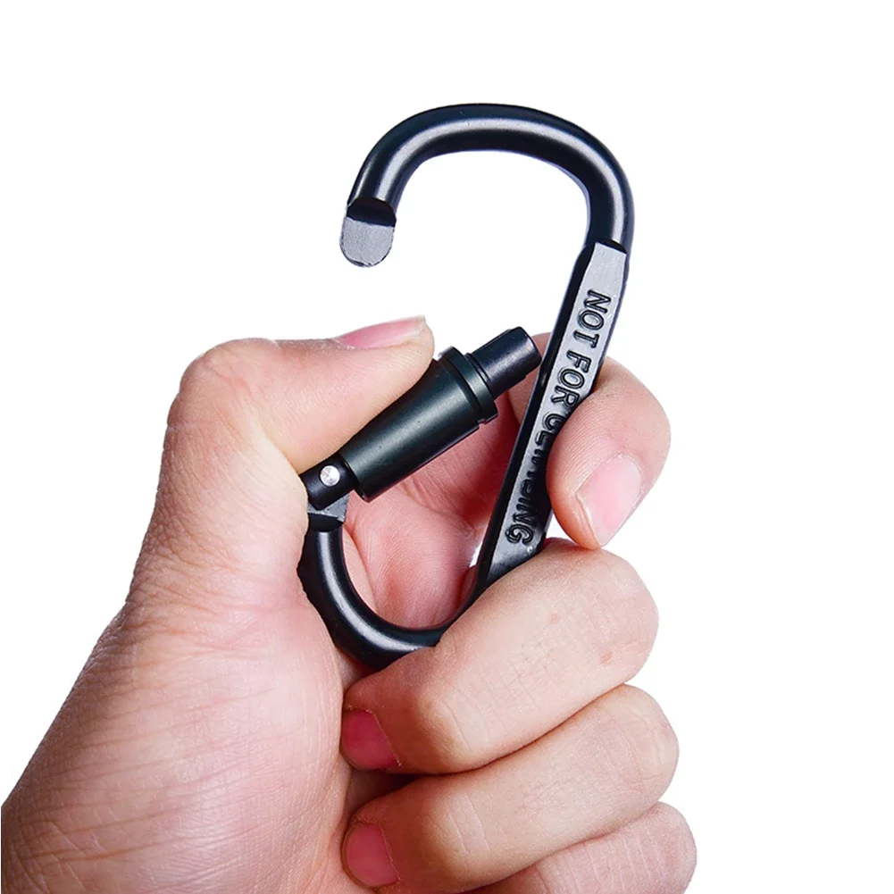 6-Piece Aluminum Alloy Outdoor Adventure Carabiner Set