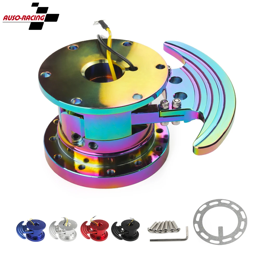 

Universal Colorful Racing Steering Wheel Quick Release Hub Kit Adapter Body Removable Snap Off Boss Kit