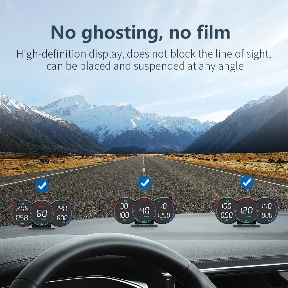 WYYING G17 GPS Automatic HUD Speedometer Head Up Display Car Smart Digital Velocimeter USB Speed Alarm Reminder Cars head up display
