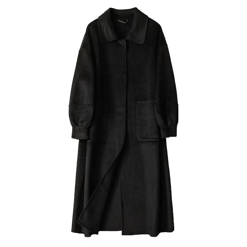 

2023 New Woolen coat,Apparel 100% Wool New Woolen Coat autumn and winter Leisure Long Double Faced Coat Women