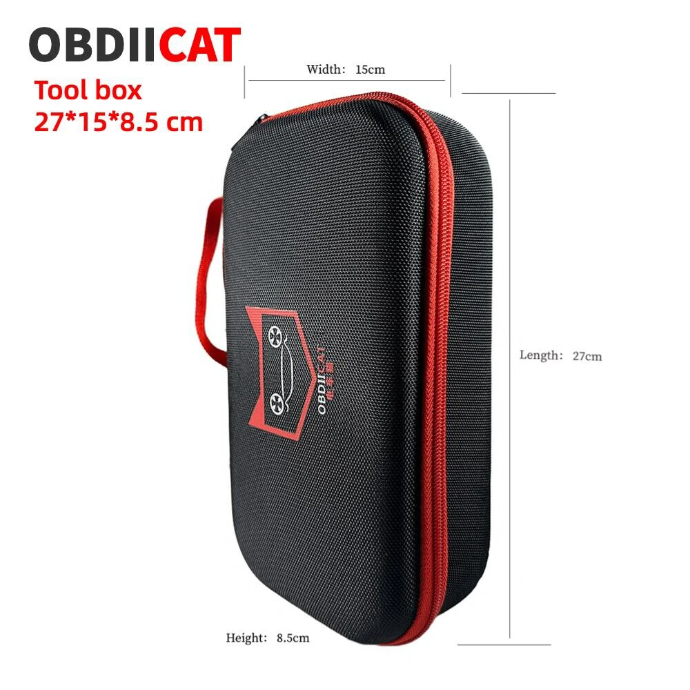OBDIICAT 빅 사이즈 운반 상자 플라스틱 밀폐 케이스, 점프 부스터 안전 장비 도구 상자, 점프 스타터용 여행 가방