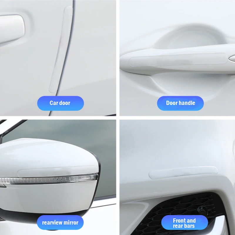 투명 자동차 스티커 보호기 자동차 문 스크래치 도어 핸들 스티커 백미러 보호 스트립 자동차 액세서리