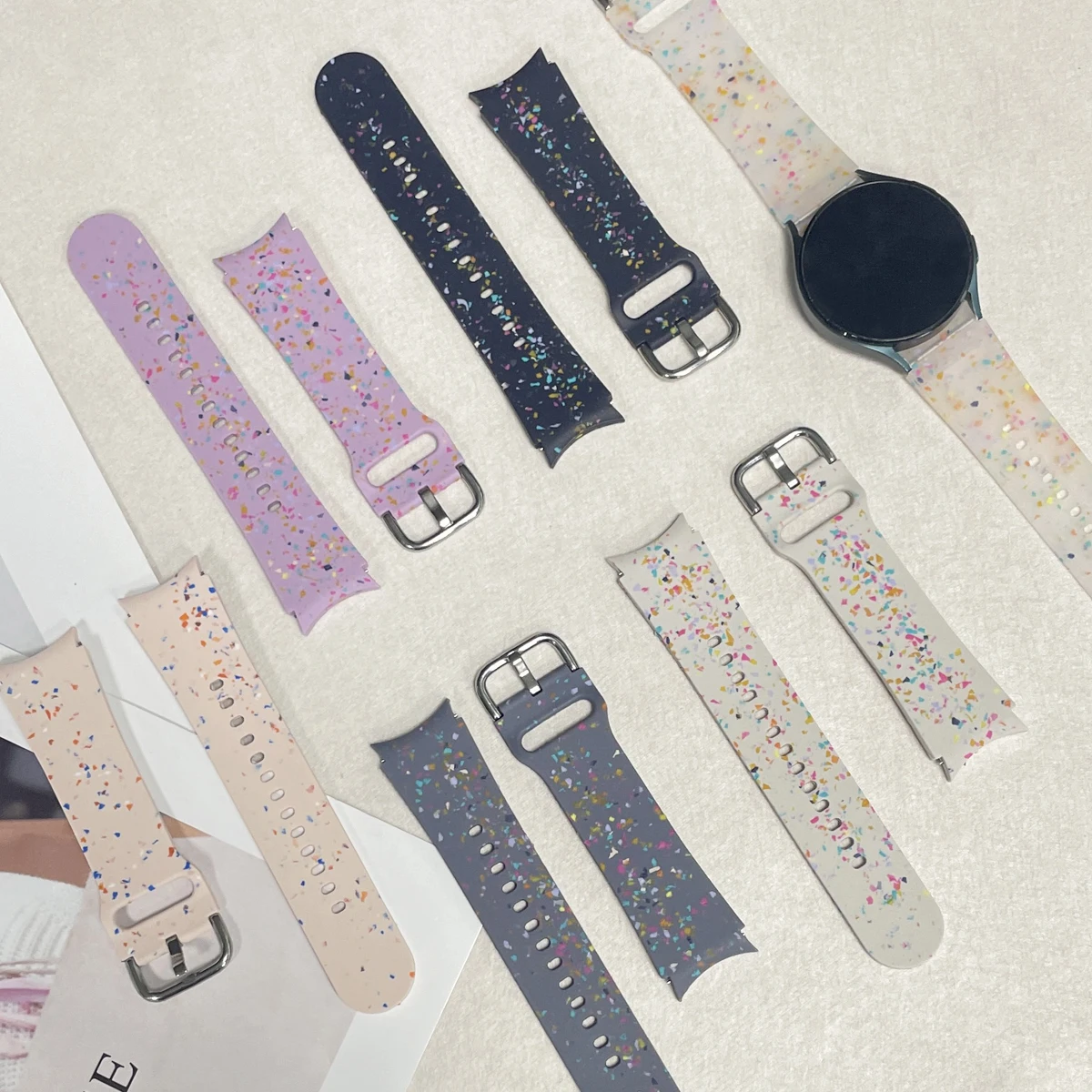 Premium Silicone Smartwatch Wristband - Elegant 20mm Strap