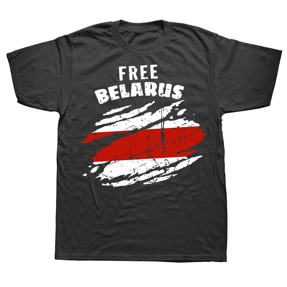 Funny Free Belarus Flag Support T Shirt Summer Style Graphic Cotton Streetwear Short Sleeve Birthday Gifts T-shirt Mens_voghion.com