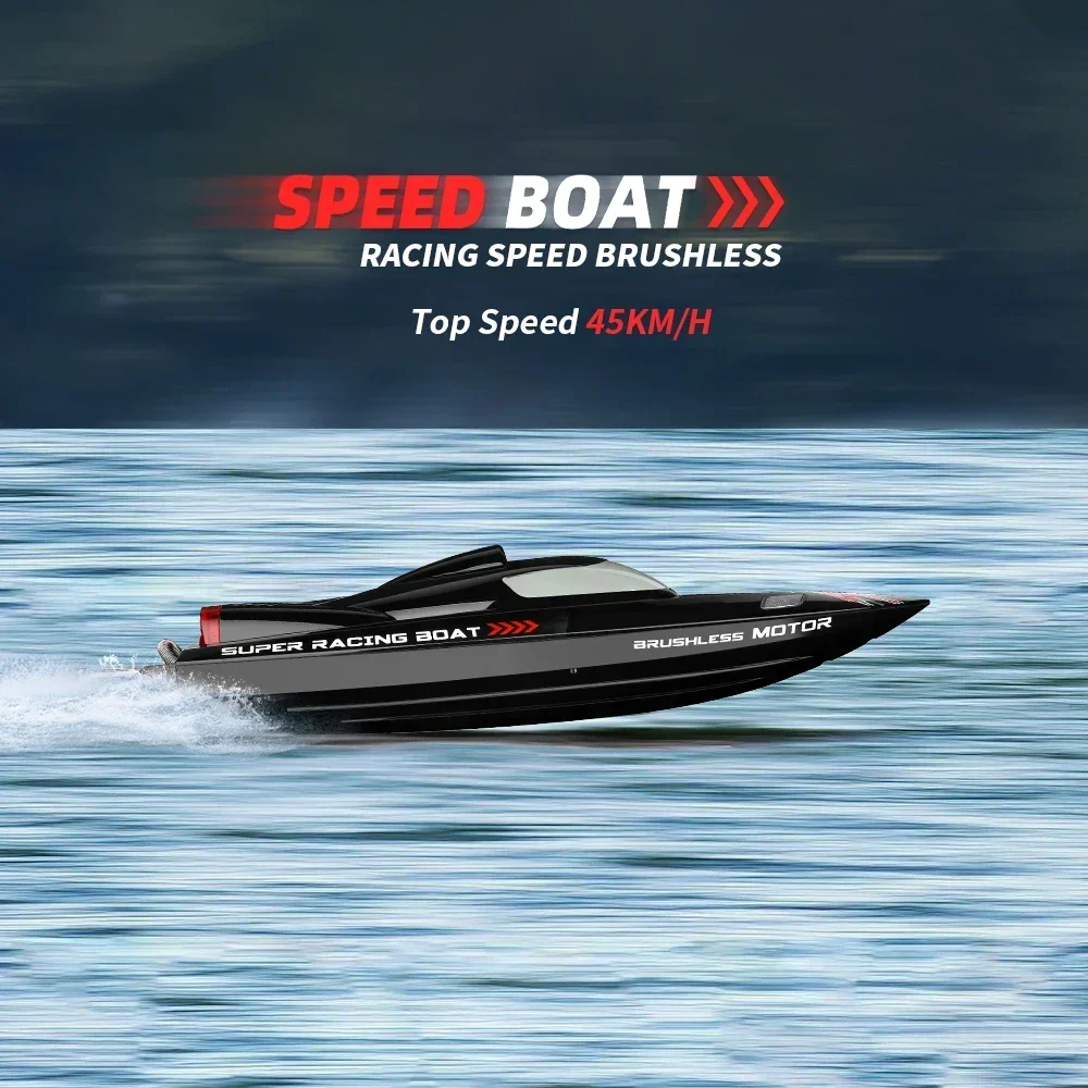 WLtoys WL916 WL912-A RC Boat 2.4Ghz 55KM/H Brushless High Speed Racing Boat 2200mAh Remote Control Speedboat Toys For Boys 3