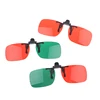1X Kids Foldable Clip Amblyopia Corrective Glasses Red Green Color Squint Blind 3