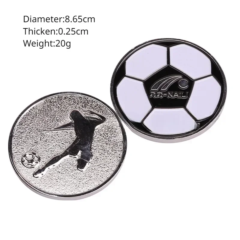Sports Football Pattern Pick Edge Referee Side Toss Coin Football Whistle Loudly Fair Play Match Referee Tennis Soccer Match 1Pc