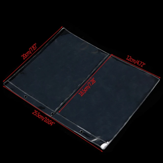 Tiszta Kötőanyag -Újratöltés 2 Zsebek Hüvely Költségvetési Photocards Card Book Notebook Fotóalbum Tároló Pénzszámla F1Fb Gyűjtéshez - Image 6
