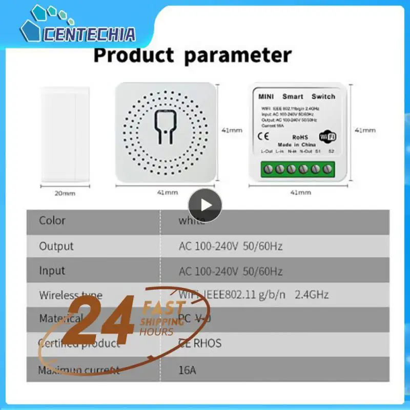 

1 ~ 8 шт. дистанционный выключатель Wifi мини-выключатель 16 А устройство ВКЛ./ВЫКЛ. Умный дом Cozylife и Homekit