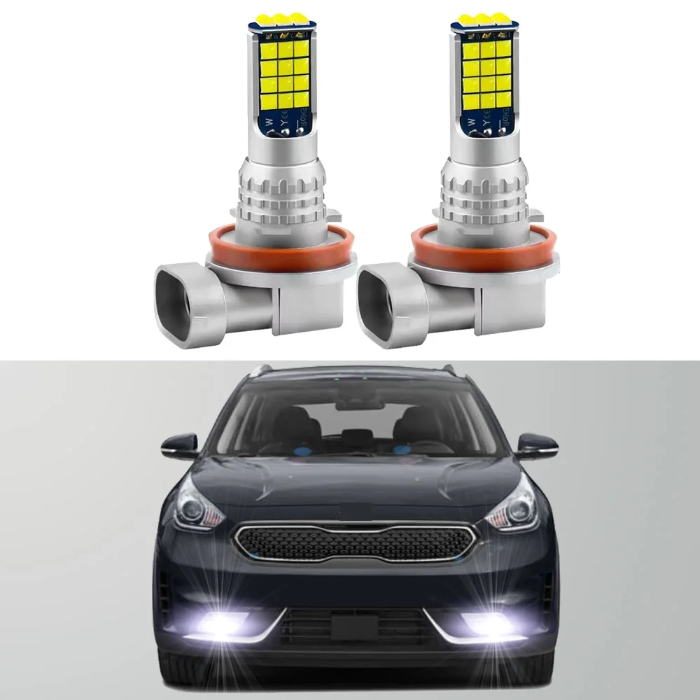 Светодиодная Автомобильная противотуманная фара для Kia Niro 2016 2017 2018 2019, передняя противотуманная лампа, Аксессуары для автомобилей Canbus, 2 шт. Светодиодная Автомобильная противотуманная фара для Kia Niro 2016 2017 2018 2019, передняя противотуманная лампа, Аксессуары для автомобилей Canbus, 2 шт.
