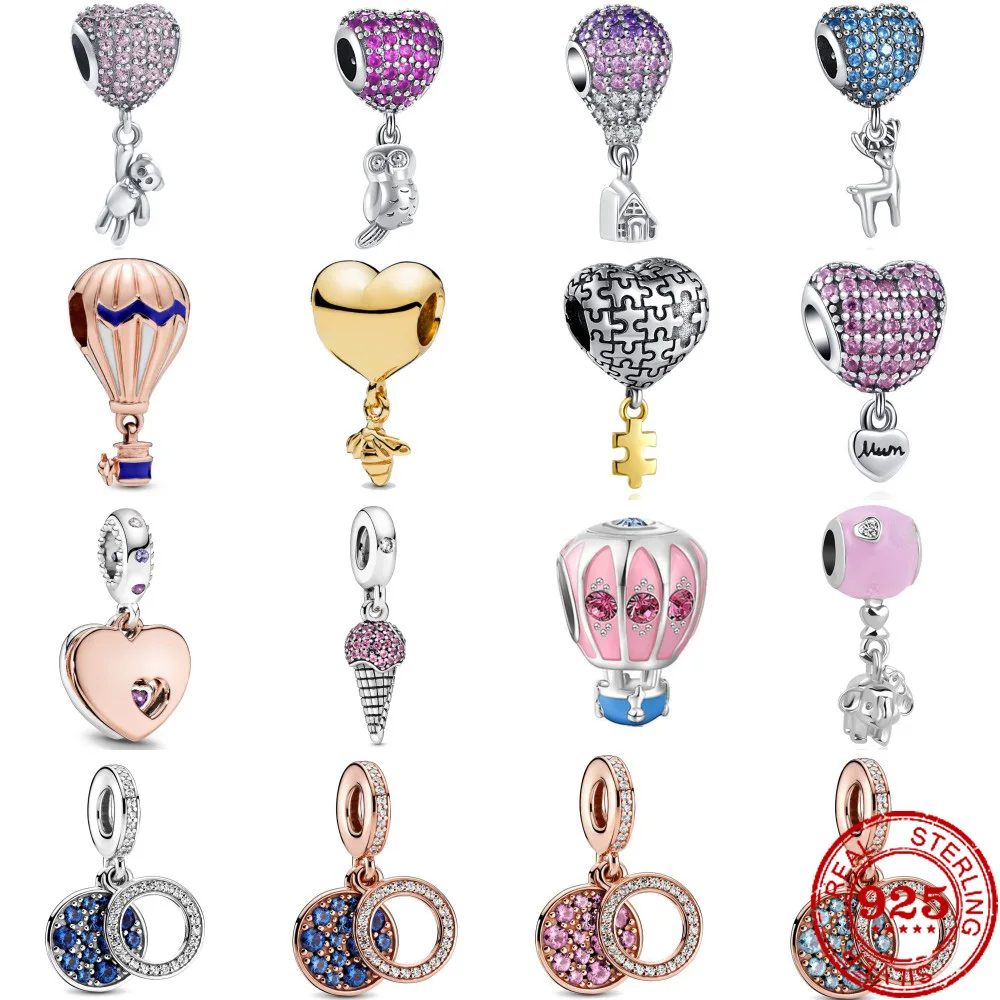 Nuovo 925 Sterling Silver Love Bear Deer Honey Pea Ciondolo Charm Bead Fit Originale Pandora Bracciale Gingillo Gioielli Da Donna Fai Da Te