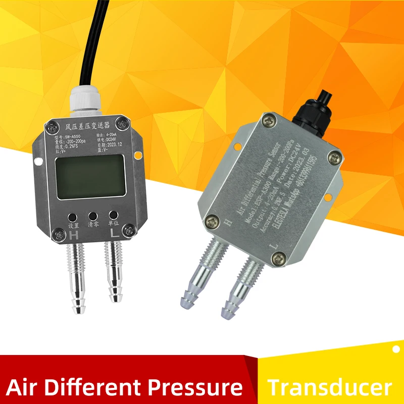 Pressure Sensor Air Gas Wind Pressure Differential Sensor Transmitter 4-20mA 0-10V 0-5V RS485 Differential Pressure Meter