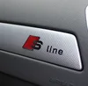 3D Car key sticker Hub sticker Emblem S Line Badge Car 3D Sticker For Audi Sline RS TT A3 A4 B8 8P 8V B6 A5 A6 Q5 C6 A1 Q7 Q3 4