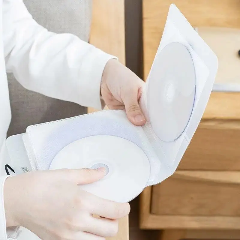 Sf47a677c02d14057be9cef28c14431636 Portable 12 Pcs DVD CD Storage Case CD/DVD Case Wallet Storage Holder Booklet CD Sleeve Plastic Bag Album Box Cases With Buckle Mallzona