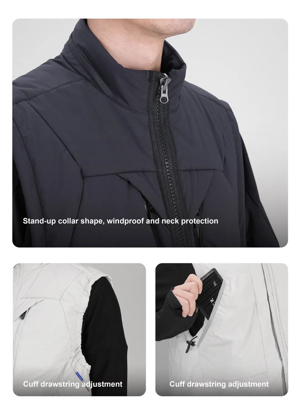 Reindee lusion 23aw standing collar outdoor thinsulate vest padded multiple pockets carrying strap techwear gorpcore