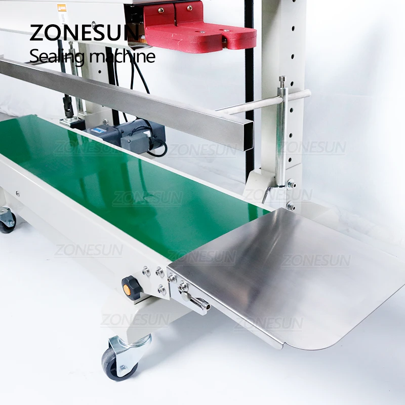 Zonesun Automatische Doorlopende Verticale Type Sluitmachine Grote Plastic Pe Film Zak Sealer Voor Hondenvoer Pop