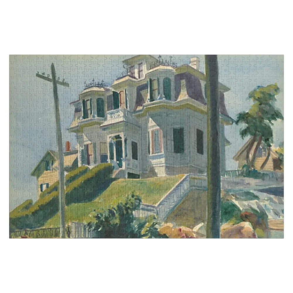 Edward Hopper. Haskell's House, 1924. Jigsaw Puzzle Wooden Boxes Wooden Jigsaws For Adults Iq Customizable Gift Puzzle edward hopper