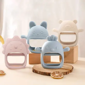Baby Teether Gloves Kids Teething Silicone Dental Care Gums Anti-eating Hand ​Molar Stick BPA Free ​Baby Accessories Newborn 1