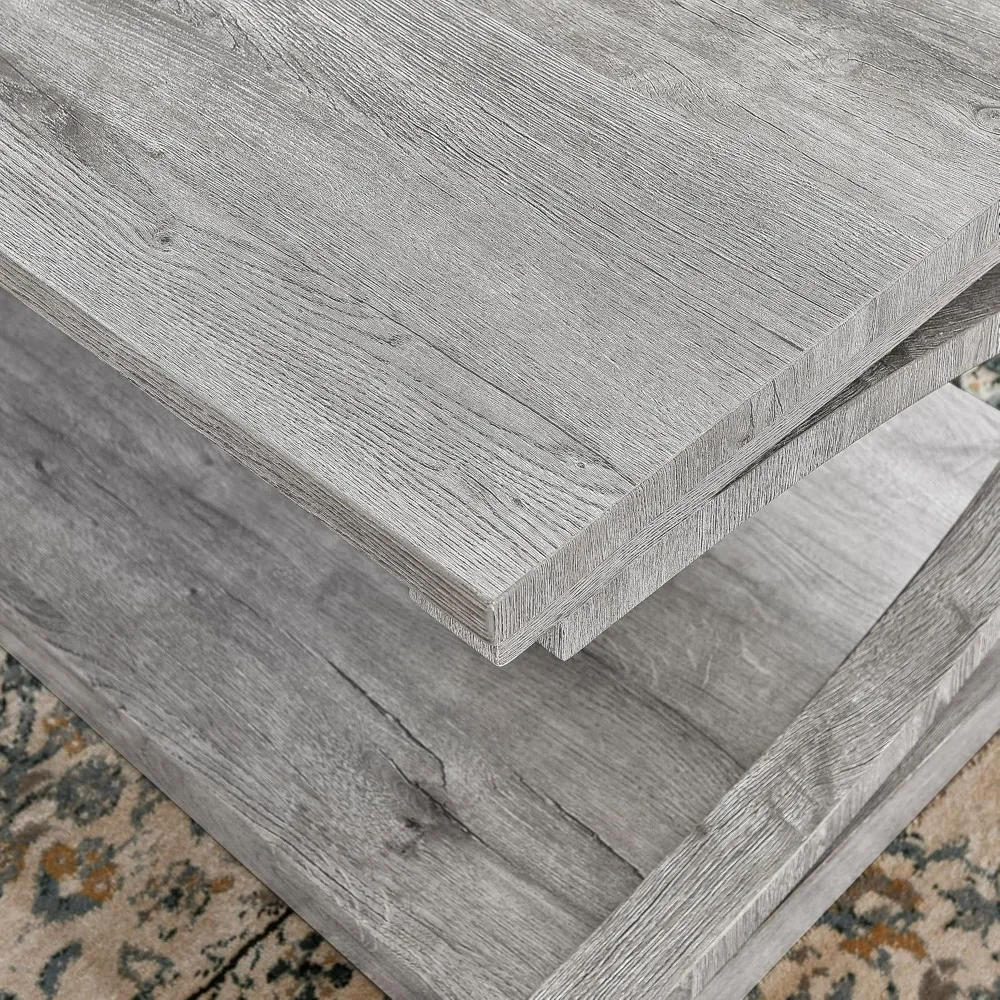Unique 47.8" Coffee Tables for Living Room Square Wood Coffee Table with Storage, Sofa Table Home Office, Farmhouse Apartment Di 4