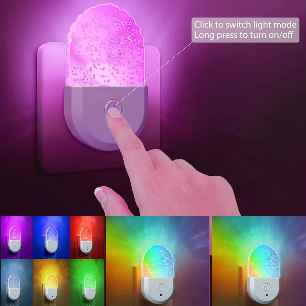 Bedside Lamp Night Light EU US Plug Eye Protection LED Mini Wall Lamp Kids Gift Use For Home Aisle Bedroom Living Room Baby Feed 2