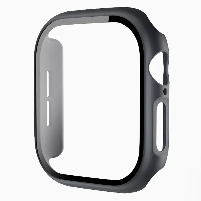 Matte Hard Bumper Case with Tempered Glass Screen Protector