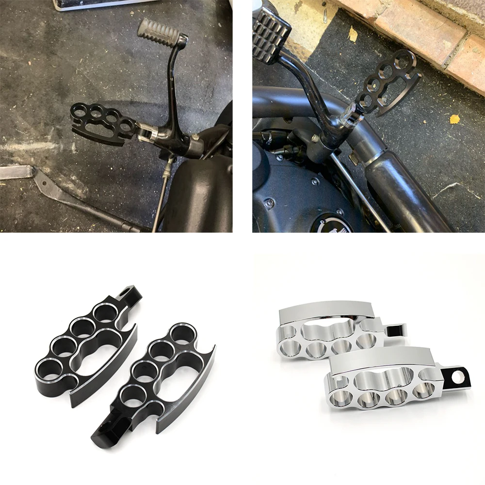 Per Harley V-Rod Sportster Xl Dyna Softail 883 1200 Pedane Cromate Flying Knuckle Pedane Di Controllo Poggiapiedi Pedale Personalizzato