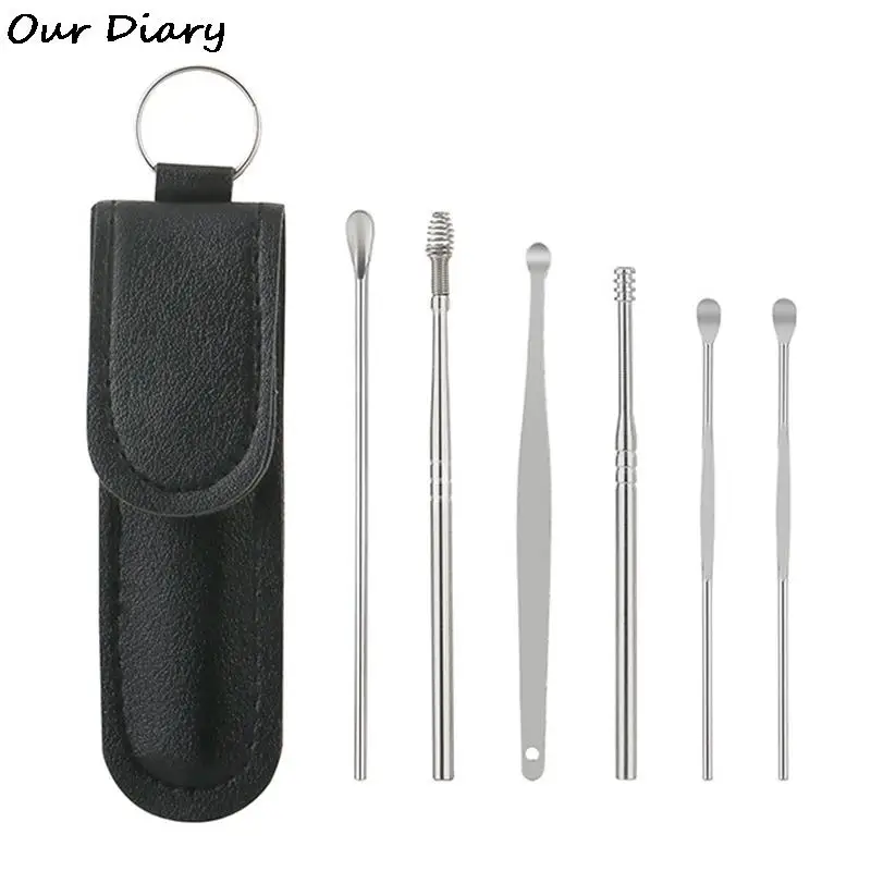 Description Picture 3 of itemEar Cleaner Wax Pickers Earpick Wax Remover Curette Ear Pick Cleaner Kit Spoon Care Ear Clean Tool hot sale 1SET