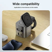 80W 6-in-1 Multifunctional GaN Desktop Charging Station Magnetic Wireless Charger  Fast Charging Cube For IPhone IWatch Samsung - Image 6
