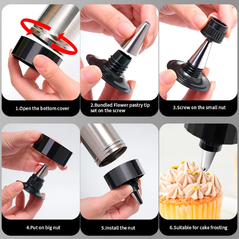 13pcs DIY Manual Cookie Mold Gun Cookie Press Kit Machine Gun Decorating Squeezing Machine Making Churros Device Baking Tool baking supplies