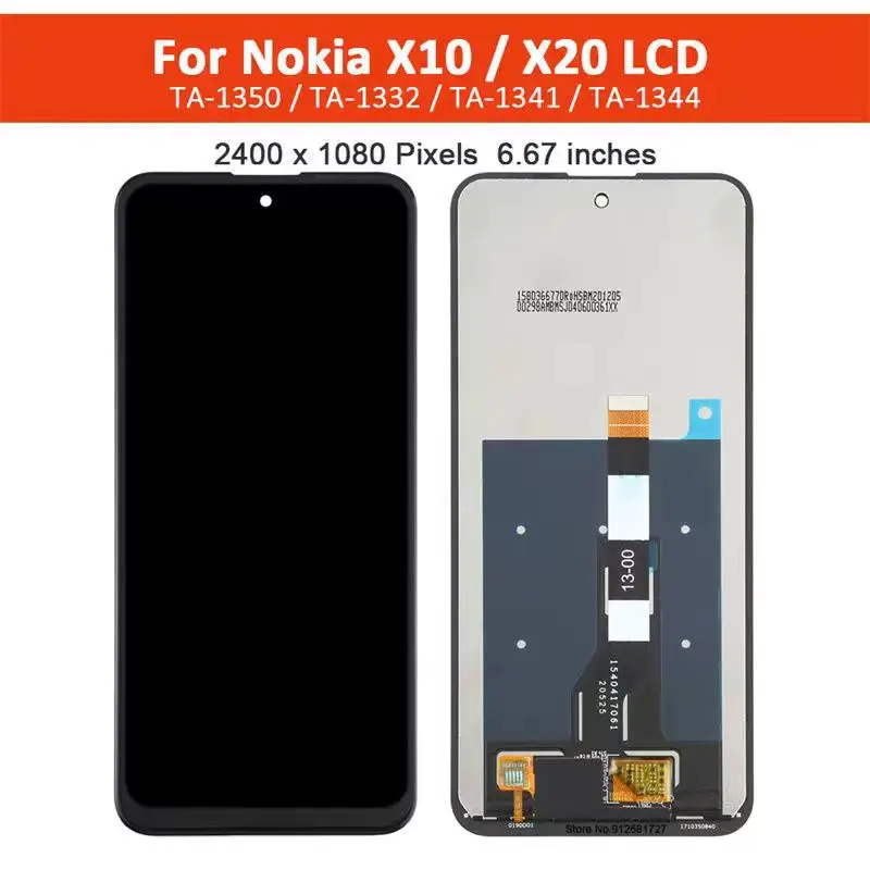 6.67 "Per Nokia X10 Display Lcd Touch Screen Digitizer Assembly Per Nokia X10 X20 Ta-1350 Ta-1332