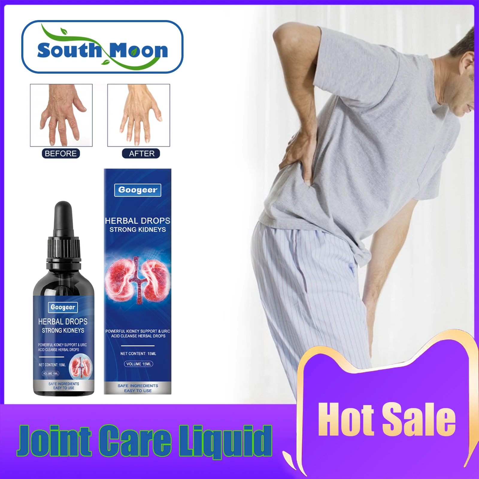 

Muscle Analgesic Care Liquid Herbal Drops Strong Kidneys Relieve Knee Soreness Joint Sprain Treatment Bone Ache Relief Liquid