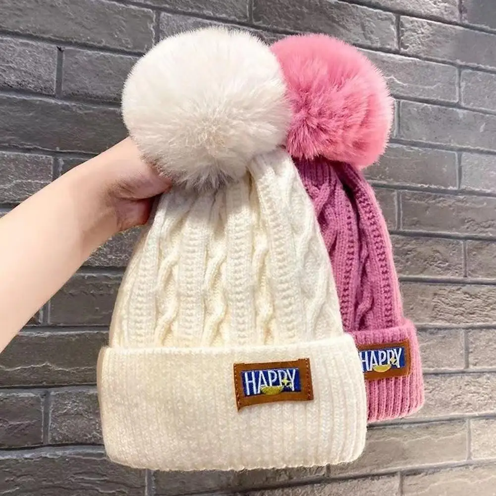 

2023 Winter New Plush And Warm Woolen Hat Korean Version Showing Face Hat Knitted Cold Minimalist Fashionable Hat Small Wom E3g8
