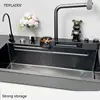 Waterfall Kitchen Sink Pull Out Waterfall Water Tap Smart Kitchen Sink Multifunction Kitchen Faucets Novel Kitchen Accessorie 6